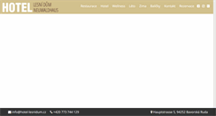 Desktop Screenshot of hotel-lesnidum.cz